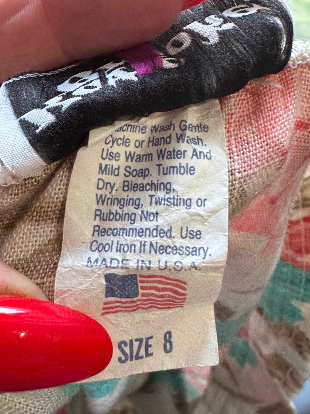 Vintage, made in USA Floral Maxi Skirt coastal, flowy, comfy, feminine. - Picture 3 of 4